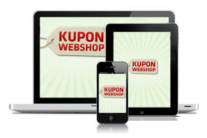 Kuponwebshop - mobil, tablet, PC